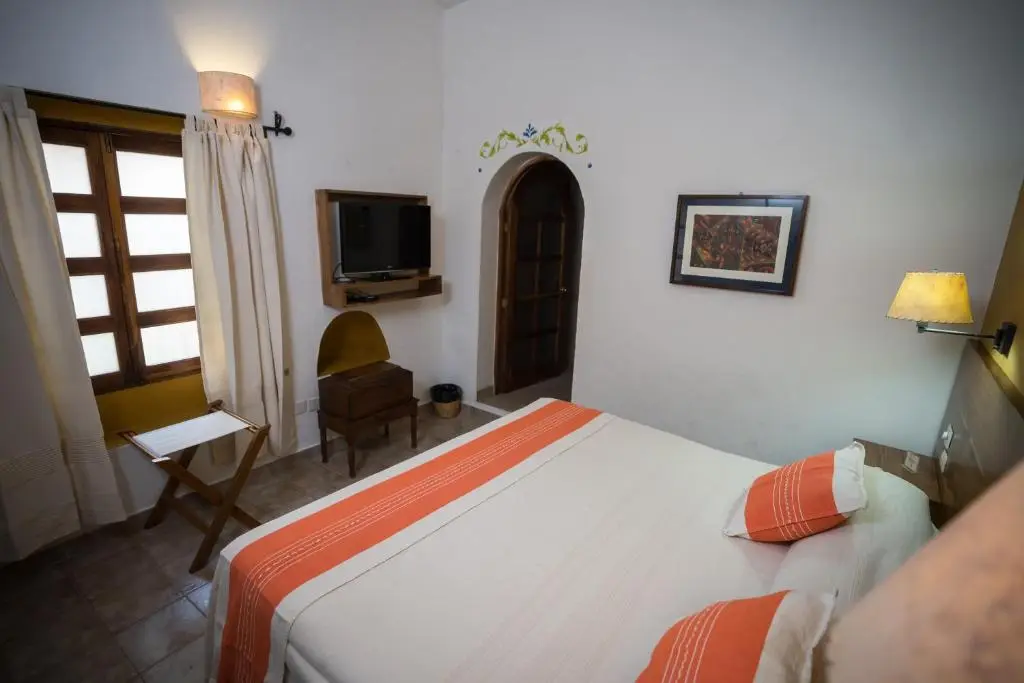 Bright guest room at Parador San Agustin